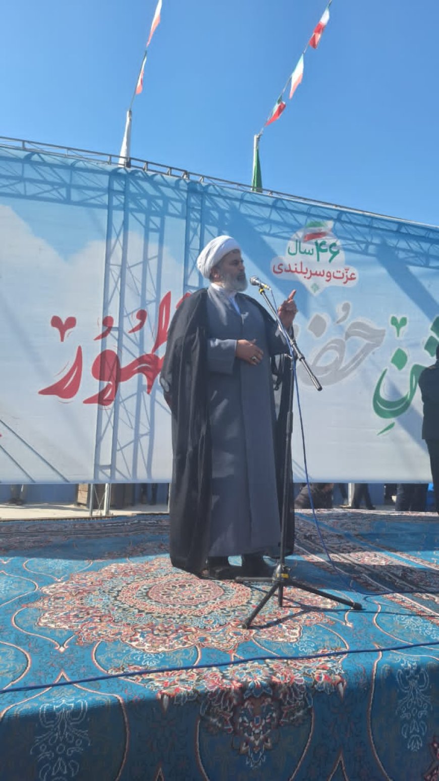 سخنرانی عضوخبرگان رهبری، حجت الاسلام والمسلمین شیخ حسین رفیعی درراهپیمایی باشکوه ۲۲بهمن شهرستان ماهشهر