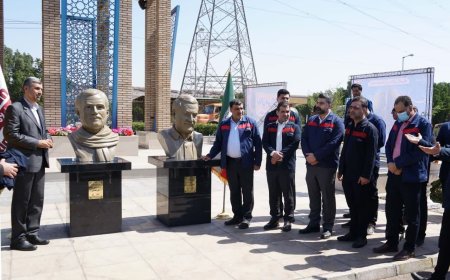 رونمایی از سردیس های شهید حاج قاسم سلیمانی و شهید علی هاشمی در فولاد اکسین خوزستان